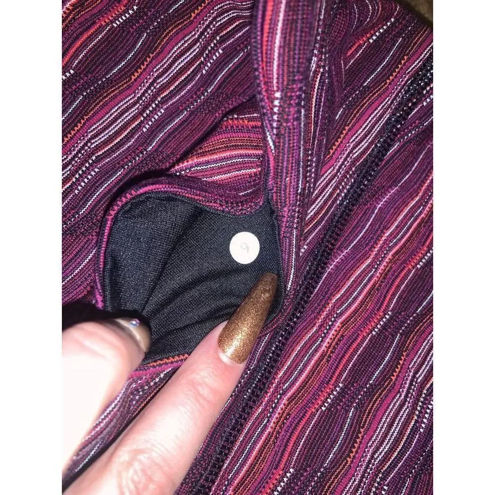 Lululemon Wunder Under Pant III Space Dye Twist Regal Plum Alarming Size 6